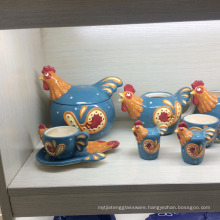 Haonai designed cock ceramic gift for decoration